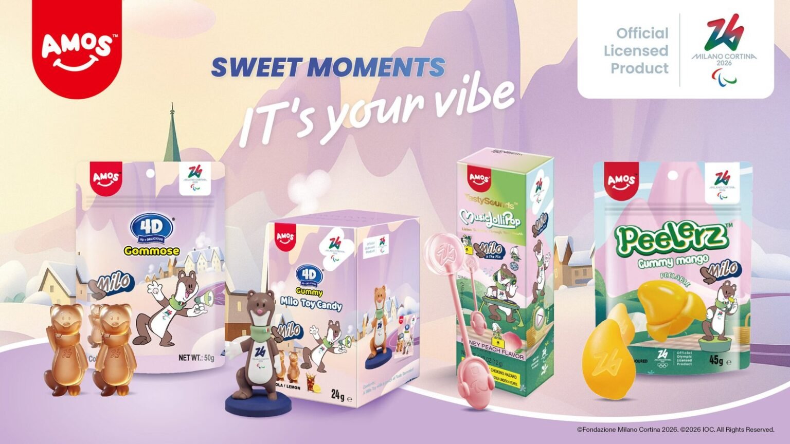 Milano Cortina 2026 lizenzierte Bonbons werden weltweit eingeführt